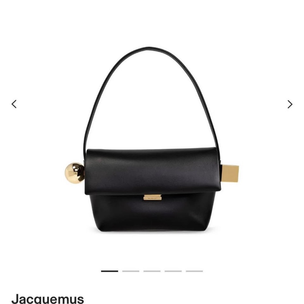 Jacquemus Black and Gold Shoulder Bag